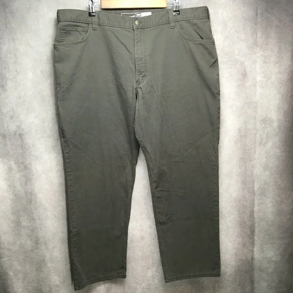 Carhartt Mens Pants‎ Relaxed Fit size 42x30 Flat Front Flex Canvas Gray Work